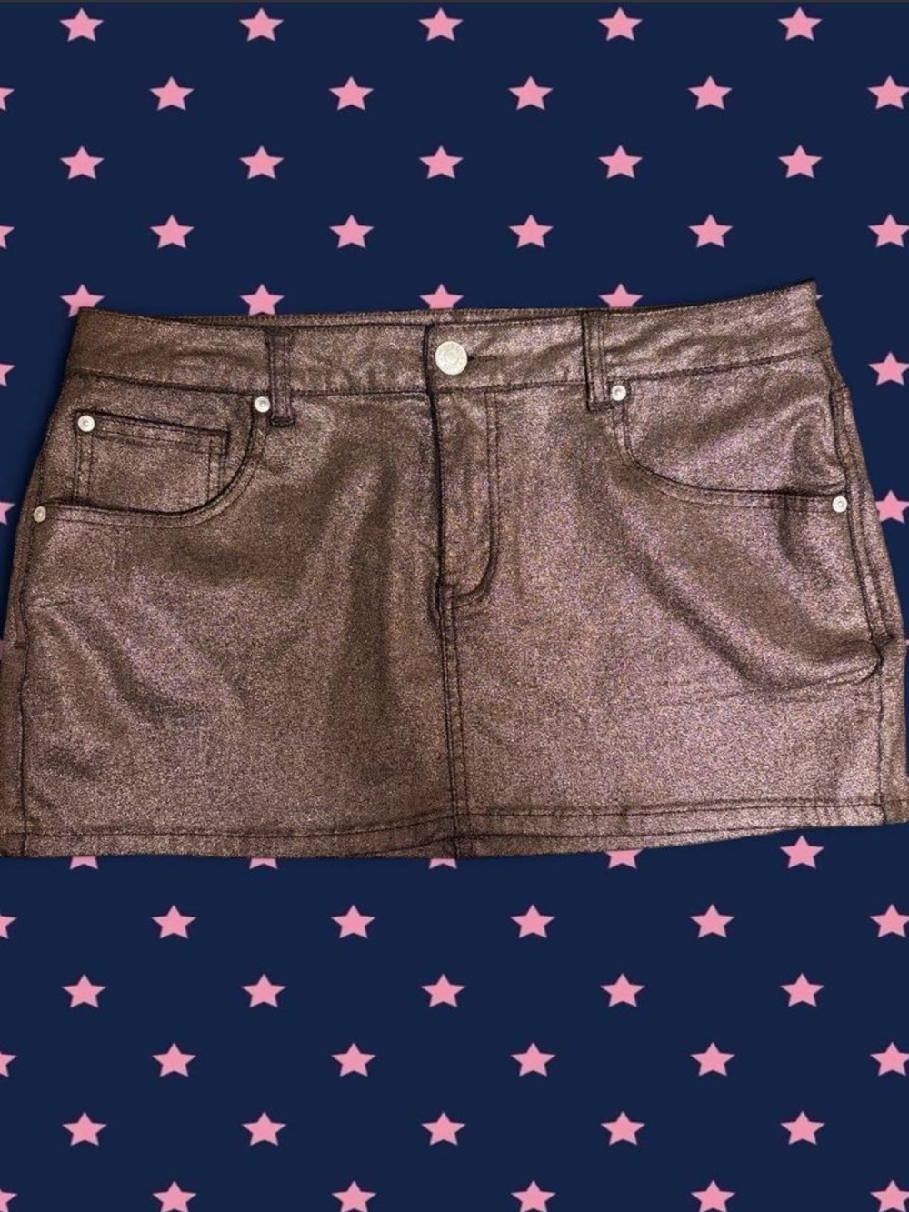 Madden Girl Metallic Mini Skirt